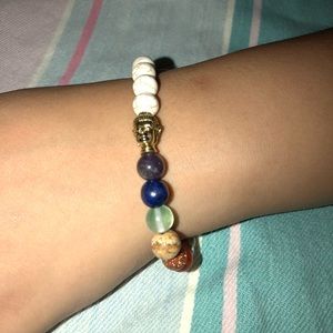Beautiful stone BoHo or meditation bracelet